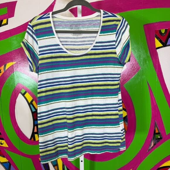 No Boundaries, Colorful Striped T-Shirt. Size XL. Good used condition! - Picture 1 of 4